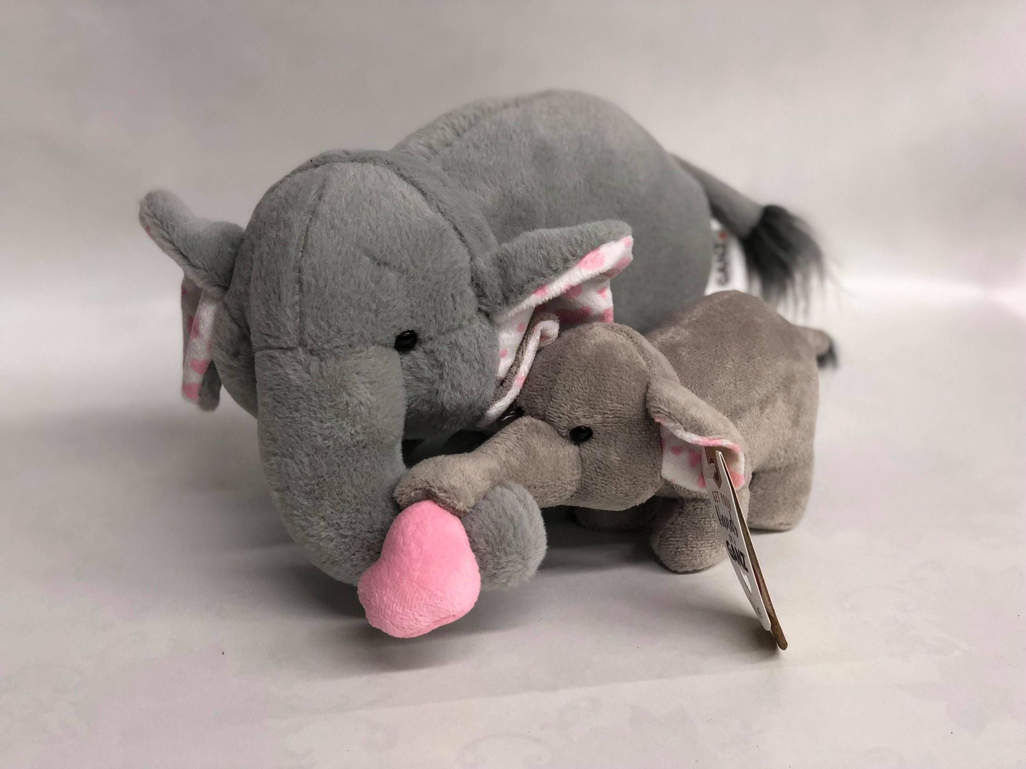 Plush Animal -Mama & Baby Elephant