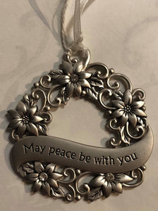 Wreath Tree Ornament "May peace be with you"