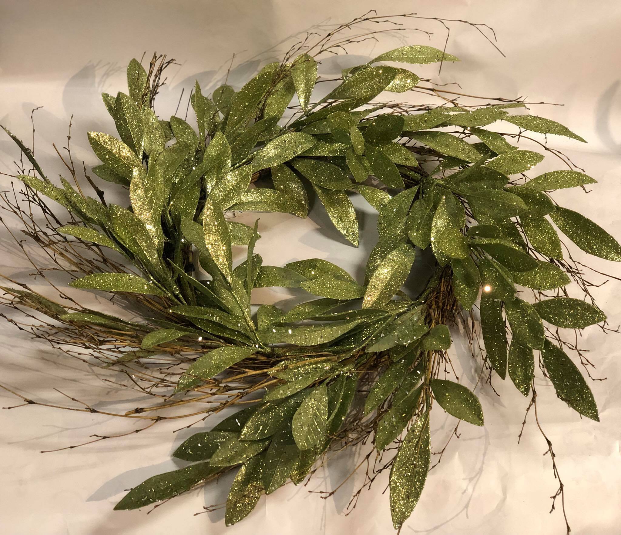 Sparkly mint green wreath