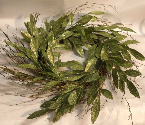 Sparkly mint green wreath