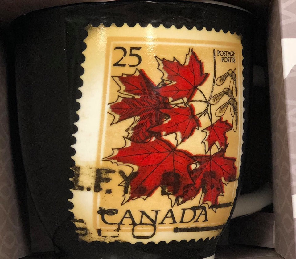 Canadian postage stamp mug