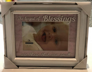 "Largest Blessing" Pink Baby Picture Frame