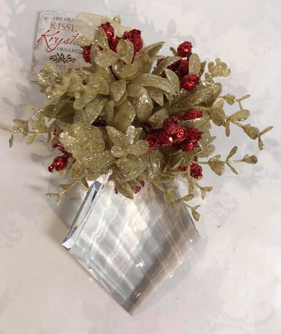 Acrylic Red Elegance- Large Diamond Ornament