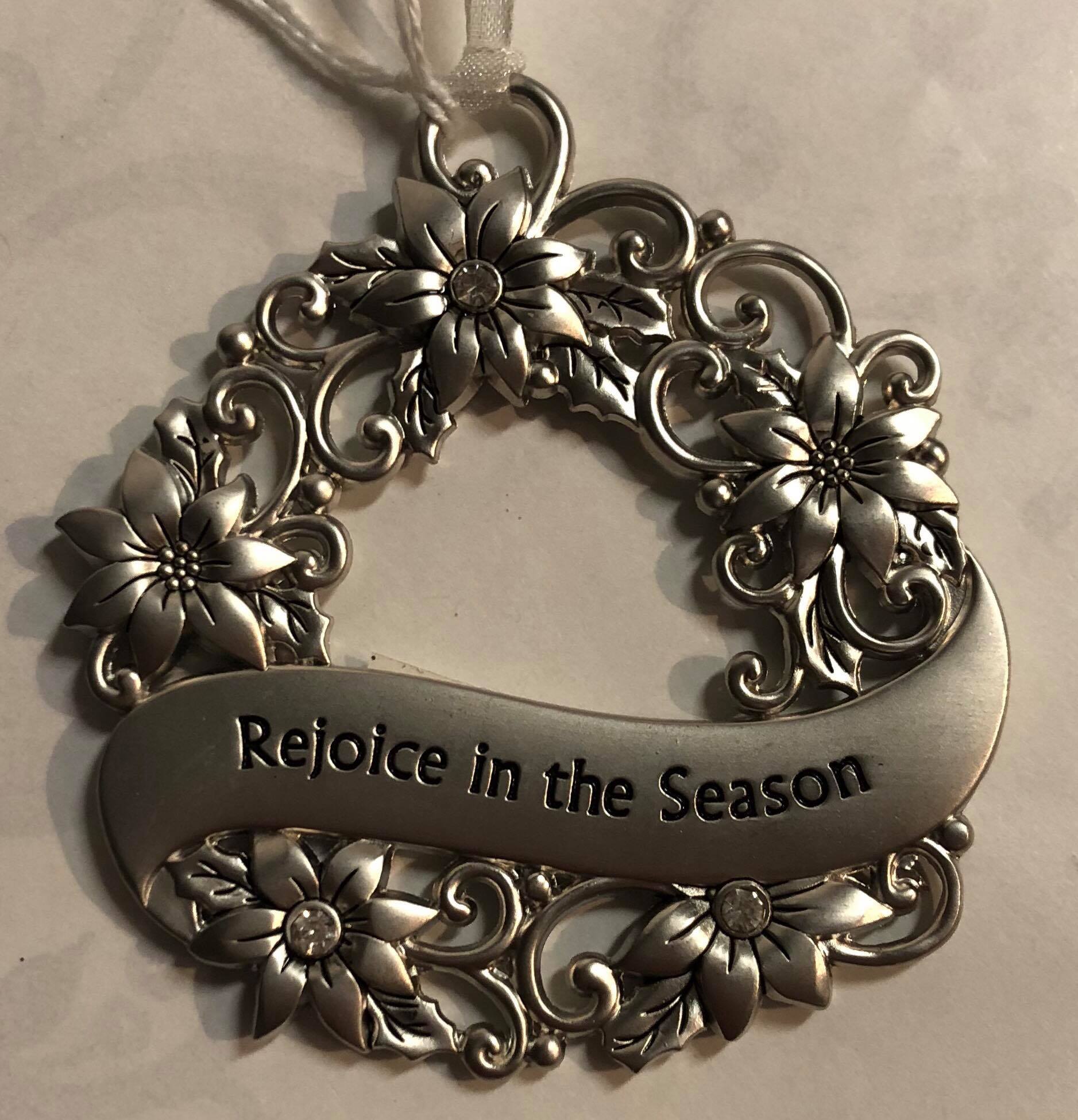 Wreath Tree Ornament "Rejoice in the Season"