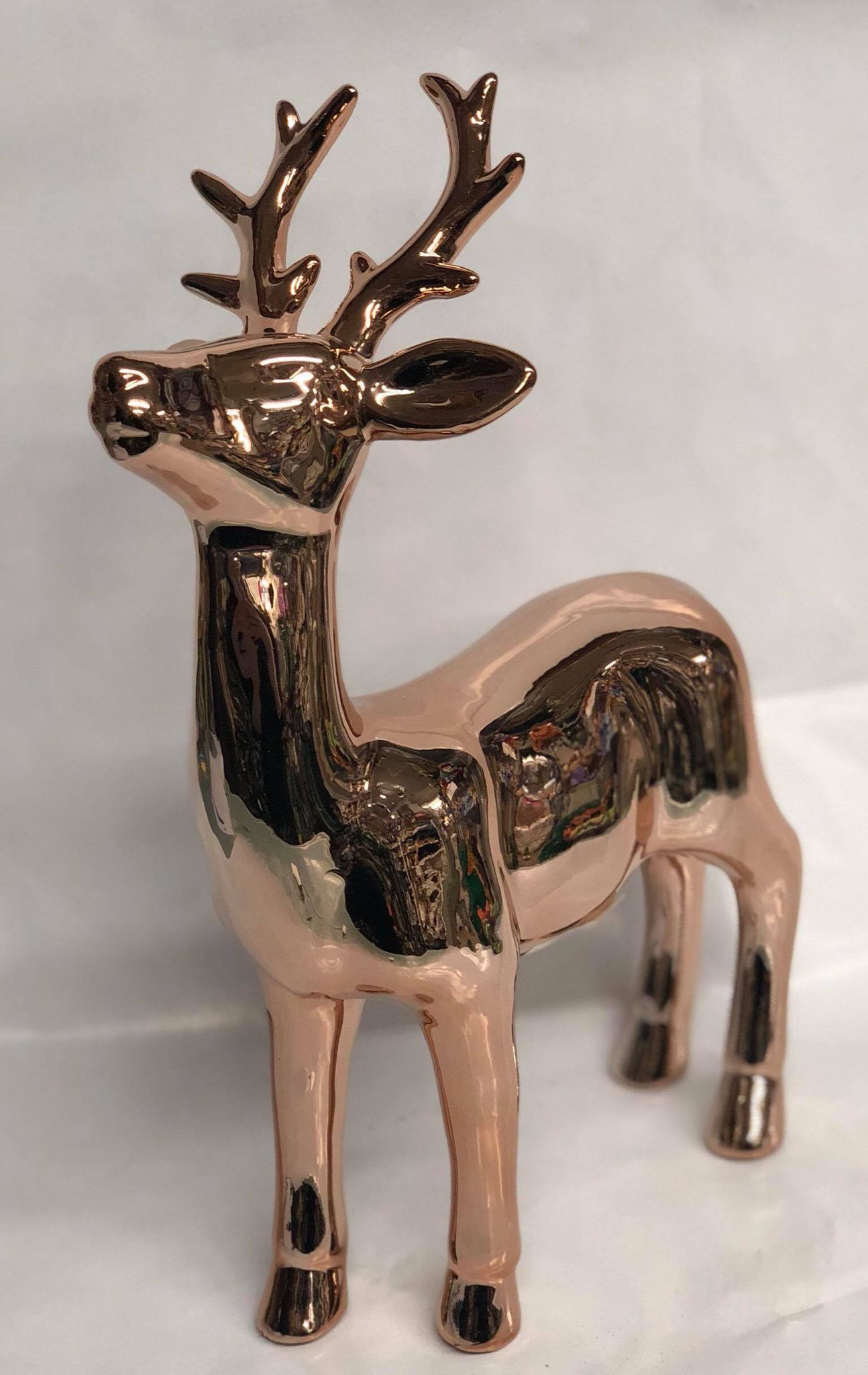 Rosegold deer figurine