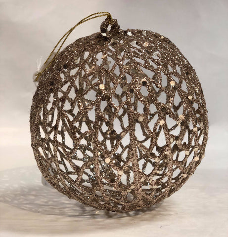 Large champagne gold ornament