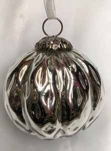 Silver round tree ornament