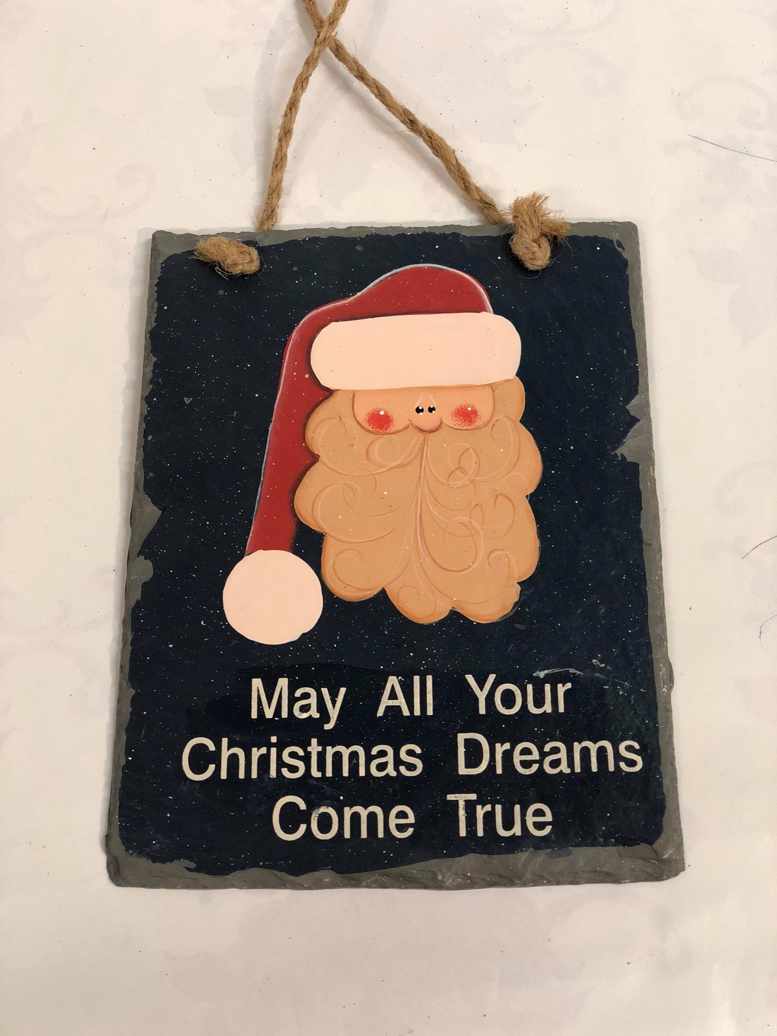 Santa slate sign
