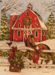 Christmas on the Farm -Small Flag