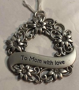 Wreath Tree Ornament "To Mom with love"